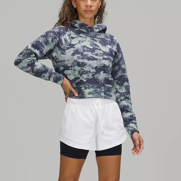 💙LULULEMON LOUNGEFUL CROPPED HOODIE/JACKET-HERITAGE CAMO WASH BLUE MULTI-14💙 - Picture 5 of 13
